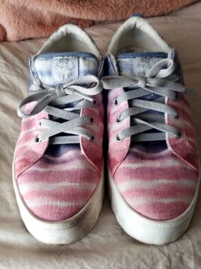 Striped Pink & Purple Platform Sneakers